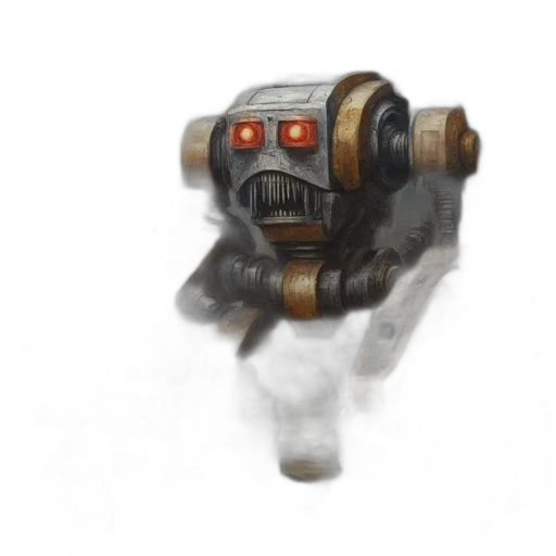 robot, weapon, creature, staff transparent PNG cut-out