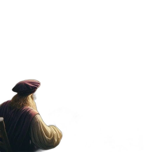 hat, jacket, staff, sword transparent PNG cut-out