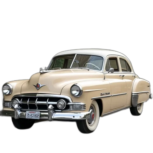 car, photorealistic, 3d render, vintage transparent PNG cut-out