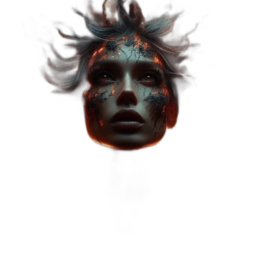mask, face, hair, creature transparent PNG cut-out