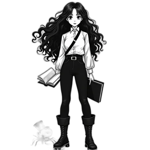 staff, hair, jacket, cartoon transparent PNG cut-out