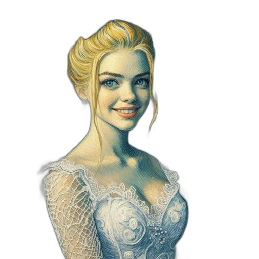 dress, face, jewelry, crown transparent PNG cut-out