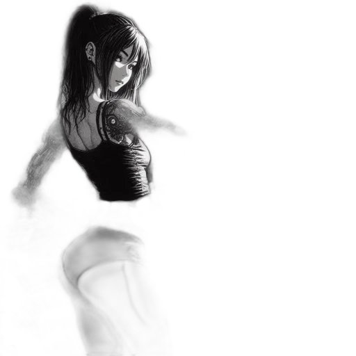dress, creature, robot, photorealistic transparent PNG cut-out