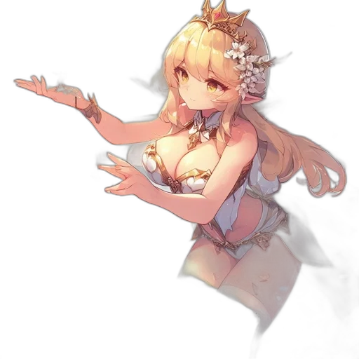 crown, staff, dress, weapon transparent PNG cut-out