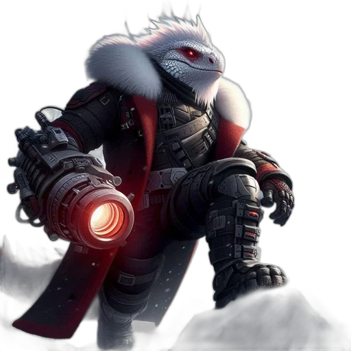 robot, dragon, weapon, staff transparent PNG cut-out