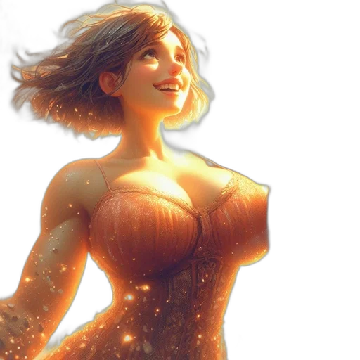 dress, comic book art, concept art, fantasy art transparent PNG cut-out
