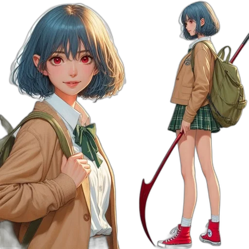 jacket, concept art, anime, 3d render transparent PNG cut-out