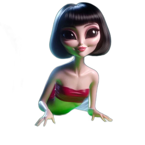 dress, creature, jewelry, robot transparent PNG cut-out