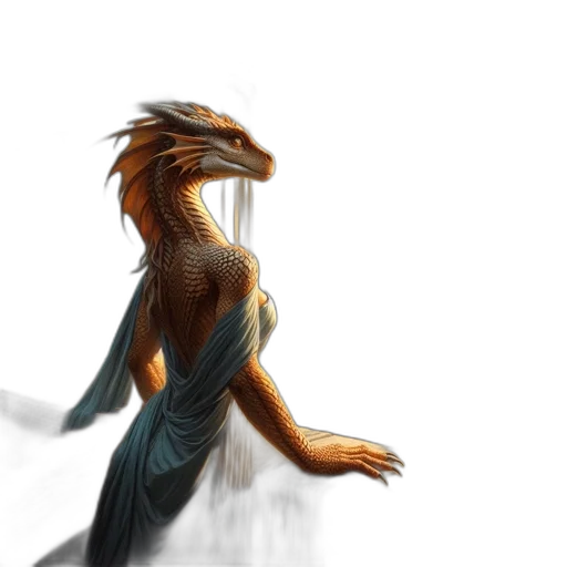 dragon, creature, animal, fantasy art transparent PNG cut-out