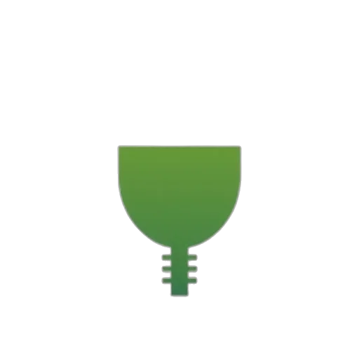crown, staff, green, logo transparent PNG cut-out