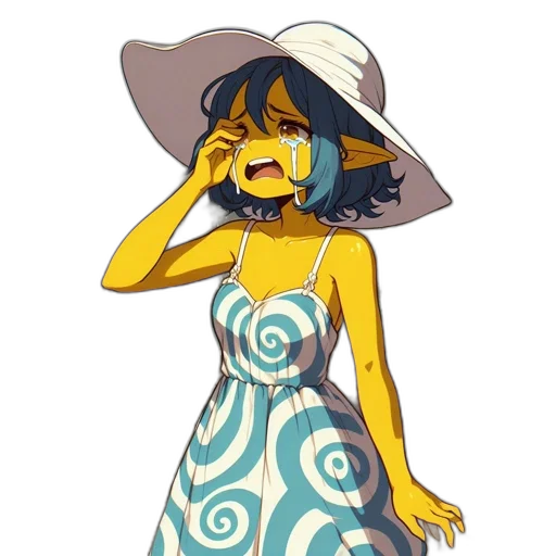 dress, hat, mask, anime transparent PNG cut-out