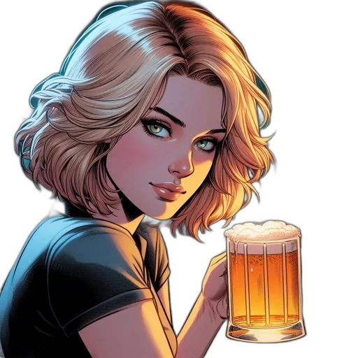 comic book art, cartoon, concept art, woman transparent PNG cut-out