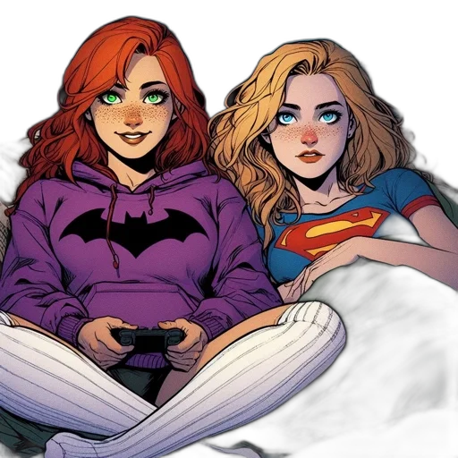 comic book art, concept art, cartoon, pixel art transparent PNG cut-out