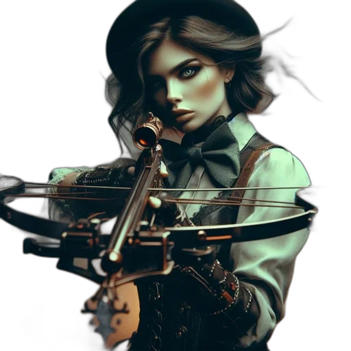 weapon, staff, jacket, comic book art transparent PNG cut-out