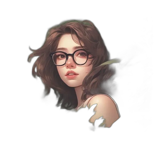 face, staff, hair, creature transparent PNG cut-out