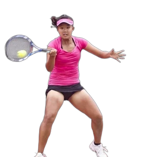 female, tennis, player, pink transparent PNG cut-out