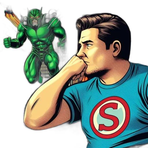 comic book art, concept art, illustration, depicts transparent PNG cut-out