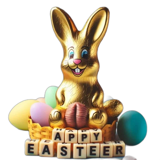 3d render, photorealistic, easter, bunny transparent PNG cut-out