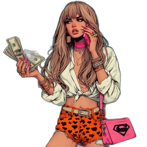 comic book art, cartoon, concept art, fantasy art transparent PNG cut-out