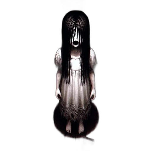 dress, creature, hair, mask transparent PNG cut-out