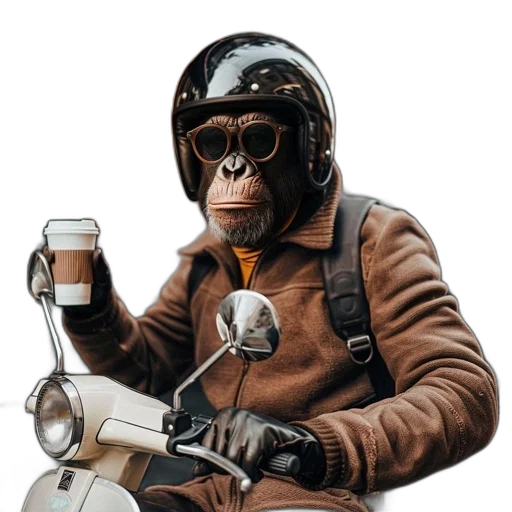 jacket, animal, robot, staff transparent PNG cut-out