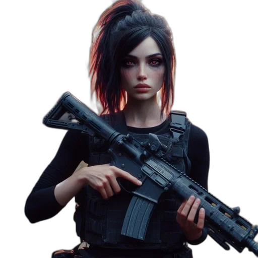weapon, jacket, staff, concept art transparent PNG cut-out