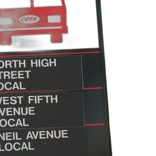 sign, cota, bus, routes transparent PNG cut-out