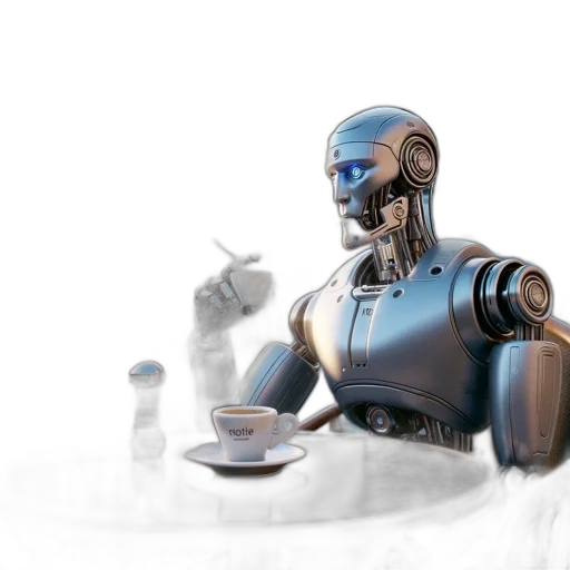 robot, 3d render, concept art, anthropomorphic transparent PNG cut-out
