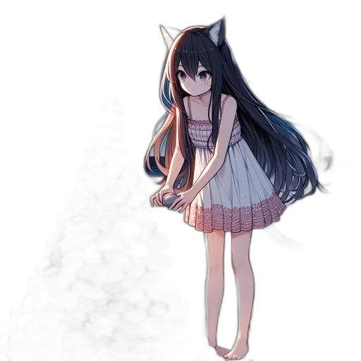 dress, creature, mask, staff transparent PNG cut-out