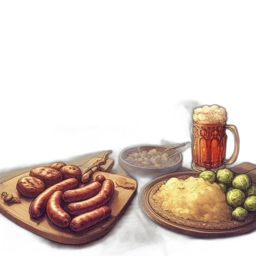 food, photorealistic, concept art, pixel art transparent PNG cut-out