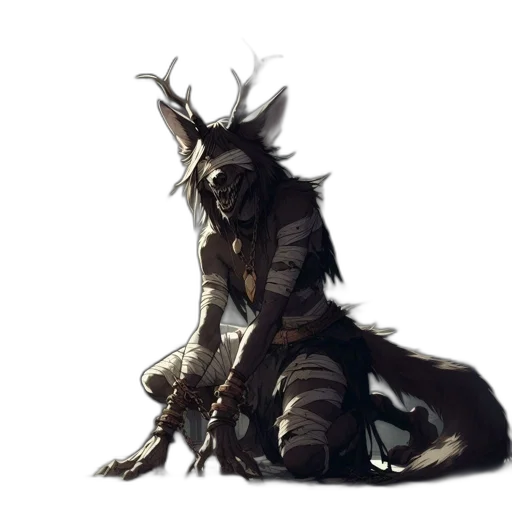 staff, mask, creature, animal transparent PNG cut-out