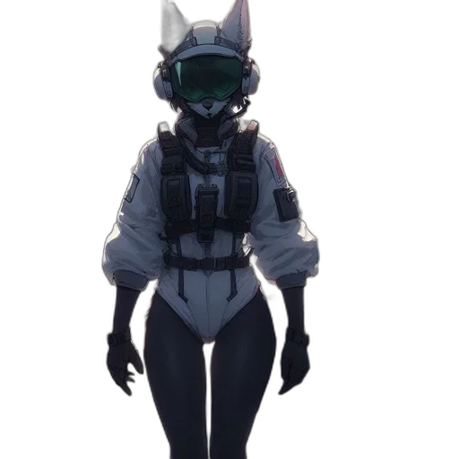 robot, mask, jacket, creature transparent PNG cut-out