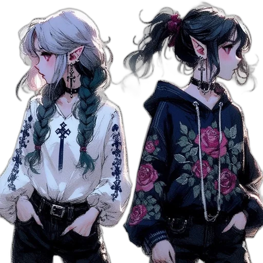 jacket, jewelry, concept art, cyberpunk transparent PNG cut-out