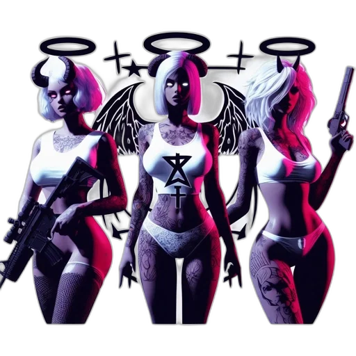 concept art, pixel art, comic book art, cyberpunk transparent PNG cut-out