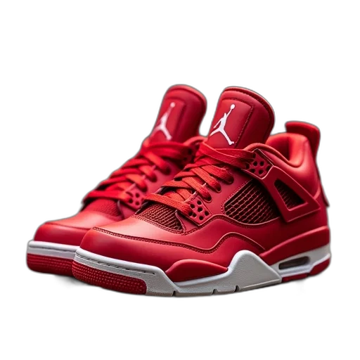 shoes, 3d render, photorealistic, red transparent PNG cut-out