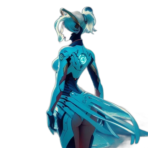 dress, mask, staff, robot transparent PNG cut-out