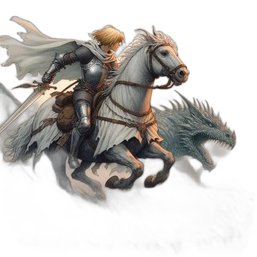 dragon, sword, fantasy art, concept art transparent PNG cut-out