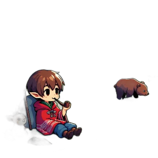 pixel art, concept art, fantasy art, watercolor transparent PNG cut-out
