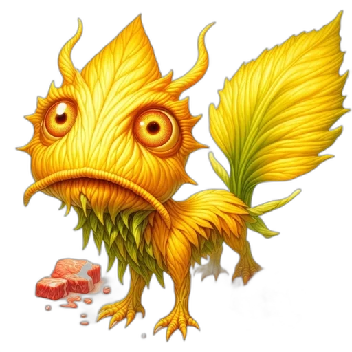 dragon, creature, food, staff transparent PNG cut-out