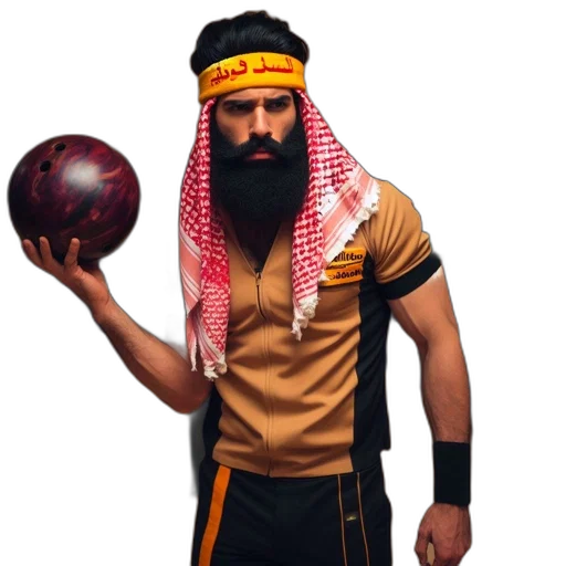 photorealistic, bowling, alley, man transparent PNG cut-out