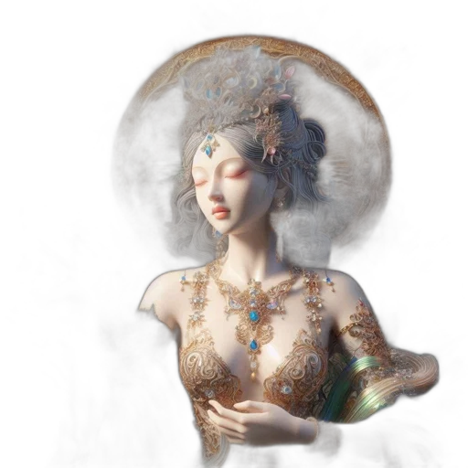 jewelry, crown, dress, staff transparent PNG cut-out