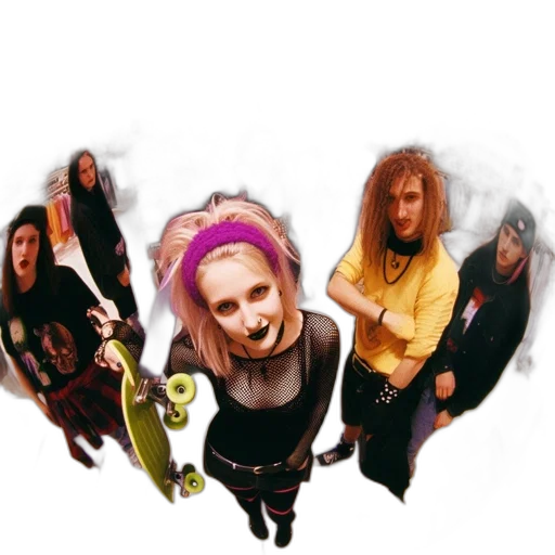 hair, jacket, staff, creature transparent PNG cut-out