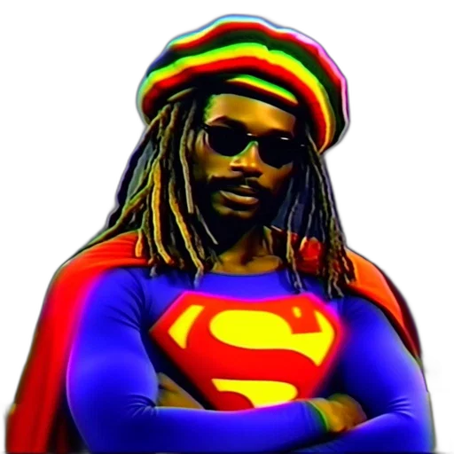 comic book art, cartoon, man, dreadlocks transparent PNG cut-out