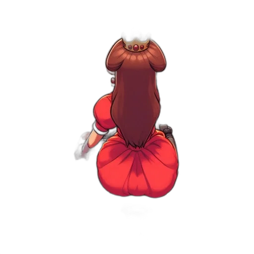 dress, flower, crown, staff transparent PNG cut-out