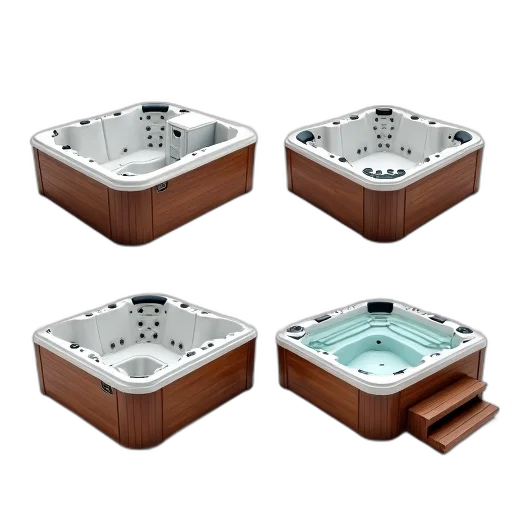 furniture, 3d render, collection, four transparent PNG cut-out