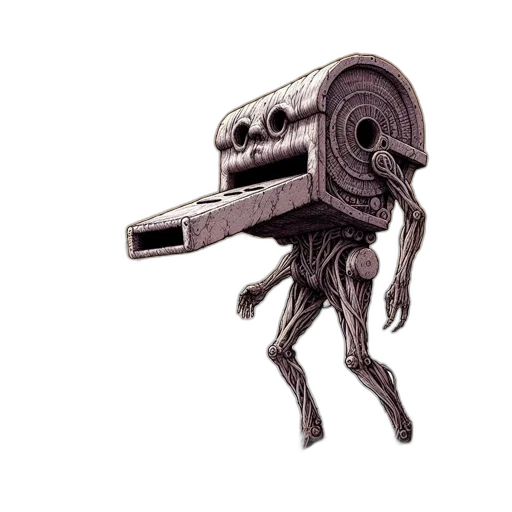 robot, weapon, creature, staff transparent PNG cut-out