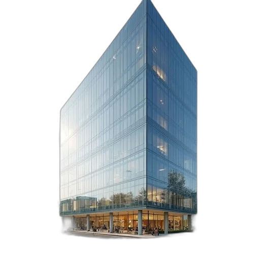 building, 3d render, rendering, shows transparent PNG cut-out