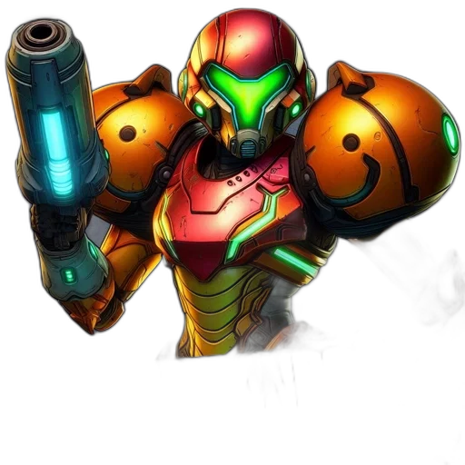 robot, weapon, concept art, 3d render transparent PNG cut-out