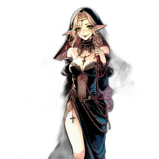 dress, staff, mask, weapon transparent PNG cut-out