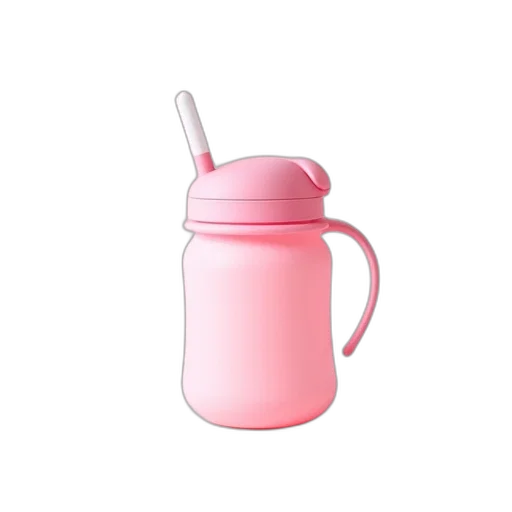 bottle, food, vaporwave, 3d render transparent PNG cut-out